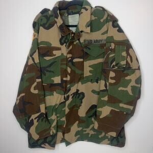 USGI Army BDU Woodland Camouflage Aircrew Flyers Combat Class 1 Jacket MR Sz LG